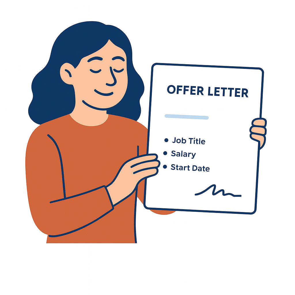 Visual representation of a tailored CV being generated